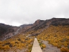 Martha hiking aqueduct above Piedre Grande